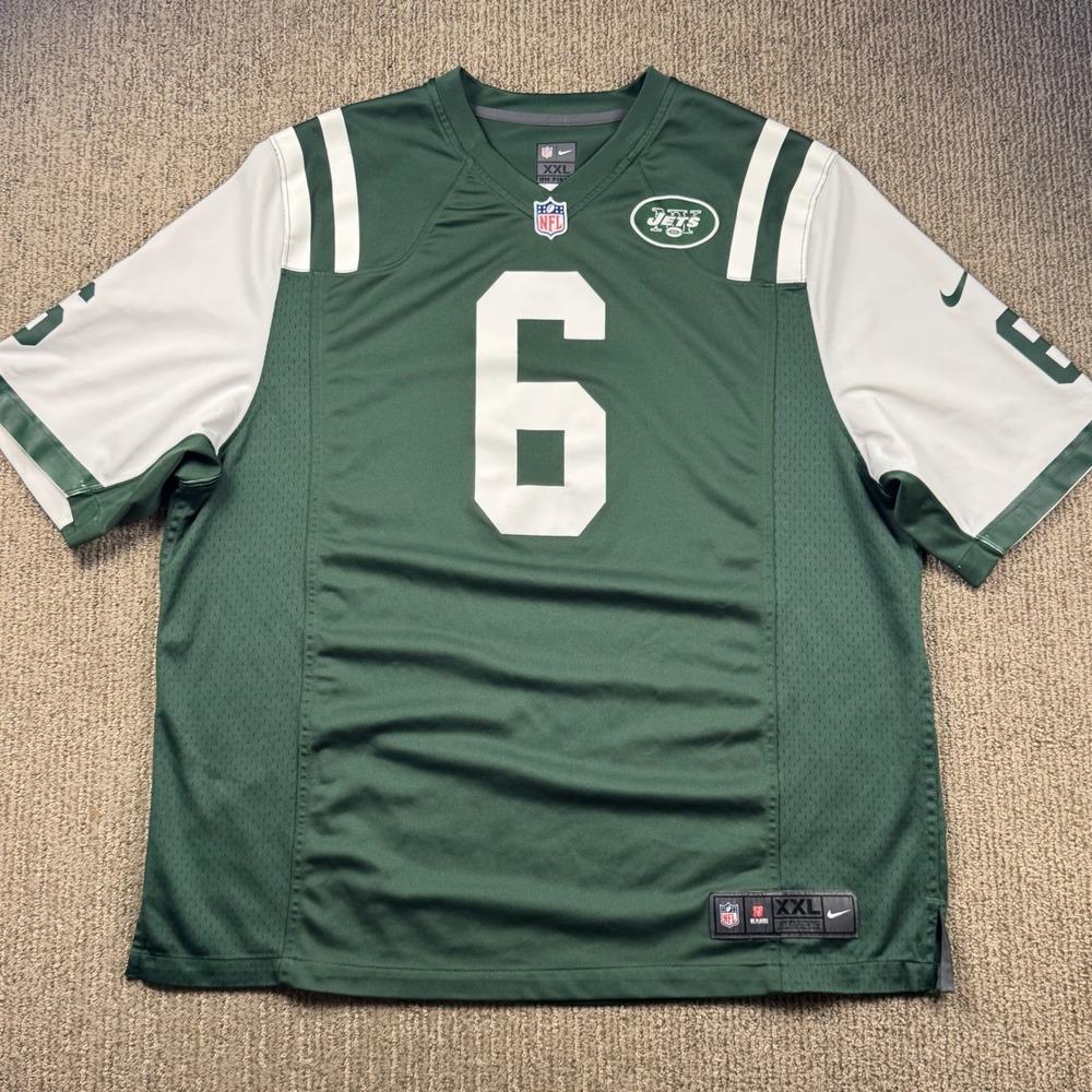 Nike NFL New York Jets Mark Sanchez 6 Jersey Green White Mens XXL 505872-477453